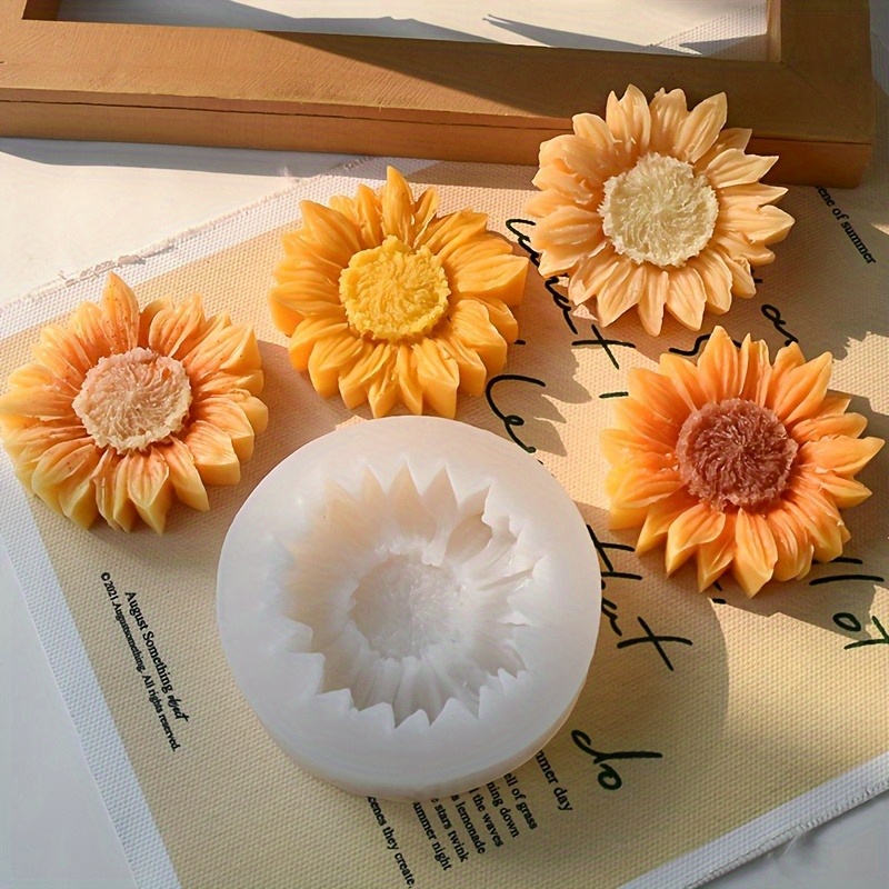 Soap Making Silicone Molds - Vibrant 3D Sunflower Silicone Mold for