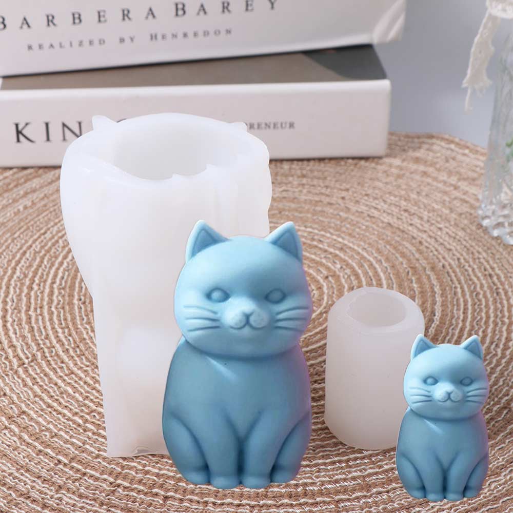 Soap Making Silicone Molds - Fragrance Candle Sitting Cat Cat Silicone