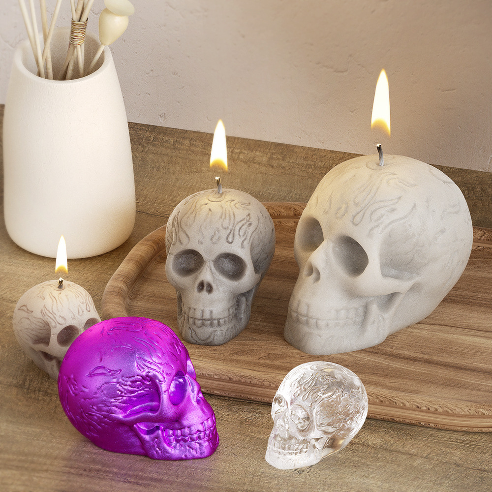Soap Making Silicone Molds - Multi Size Skull Head Silicone Mold