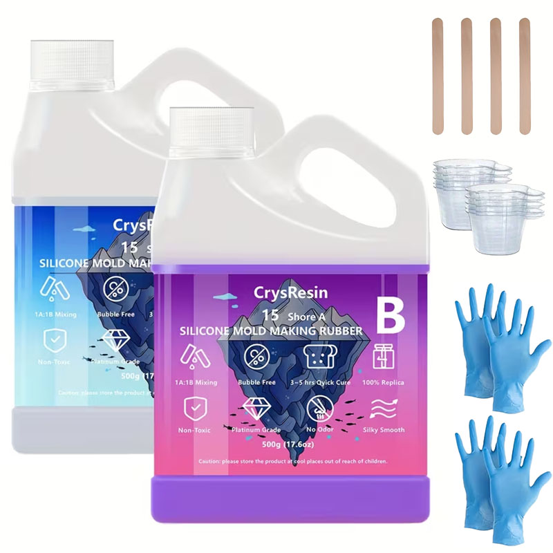500ml 2 Bottles Liquid Silicon - Soap Making Silicone Molds 评论和价格