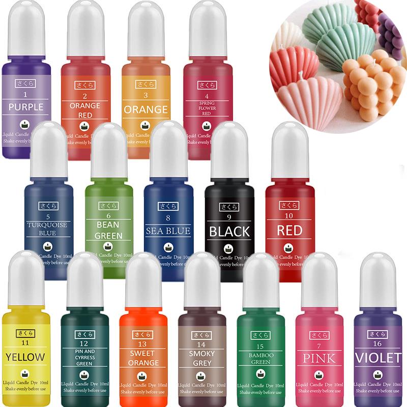 10ml/Bottle Candle Wax Pigment - Soap Making Ingredients 评论和价格
