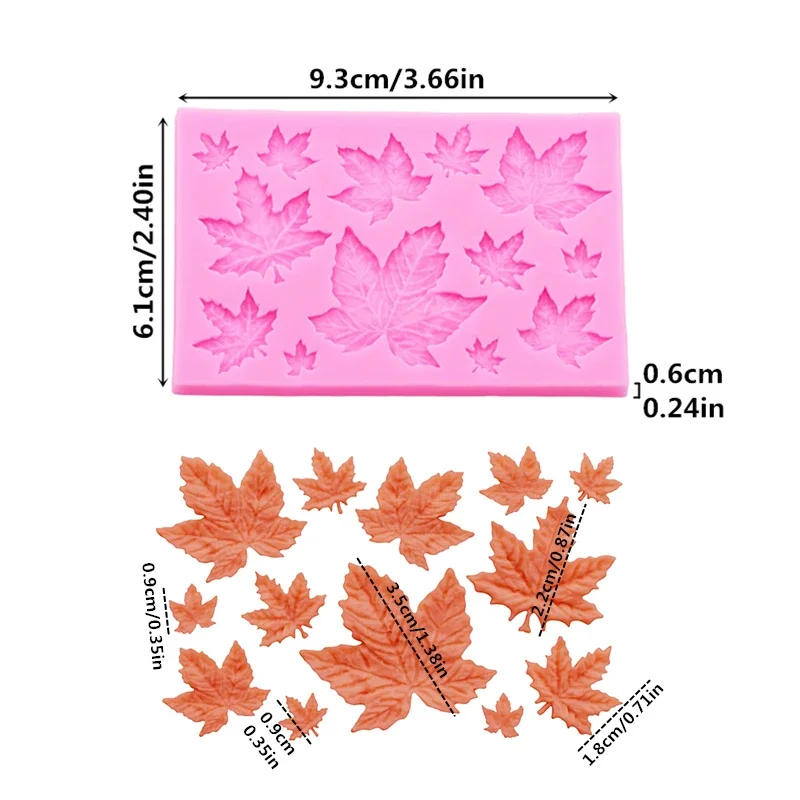 Maple Leaf Silicone Mold Set f - Soap Making Silicone Molds 评论和价格