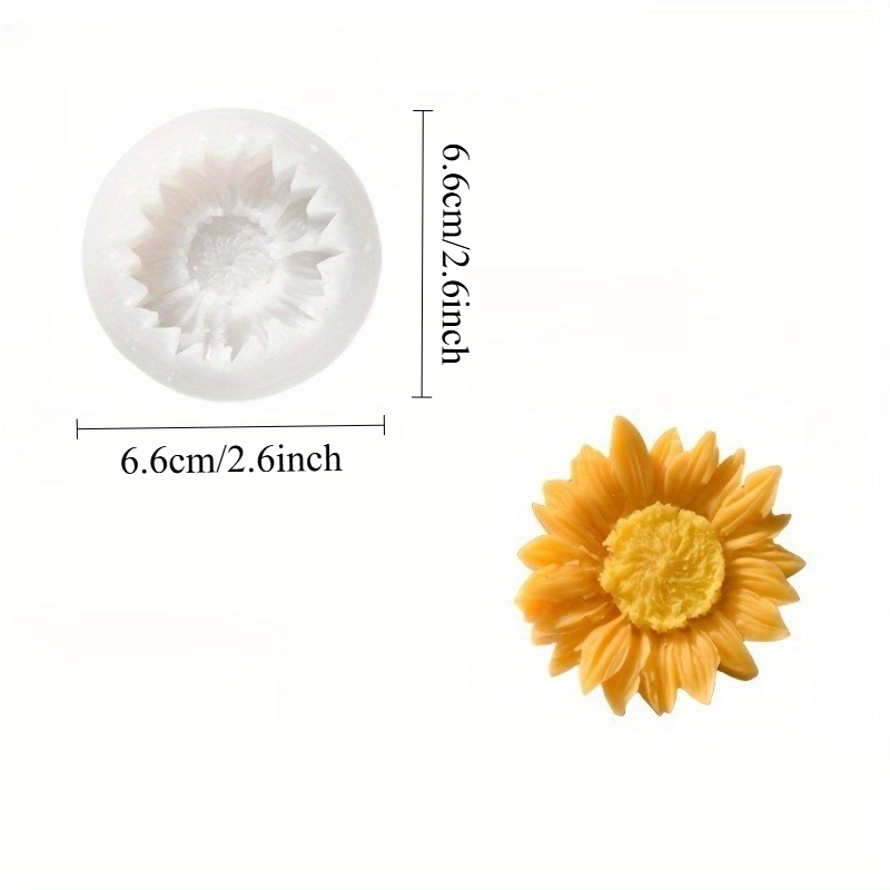 Vibrant 3D Sunflower Silicone  - Soap Making Silicone Molds 评论和价格