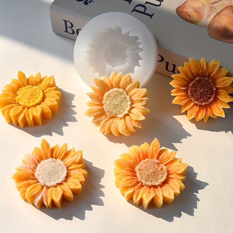 Vibrant 3D Sunflower Silicone  - Soap Making Silicone Molds 评论和价格