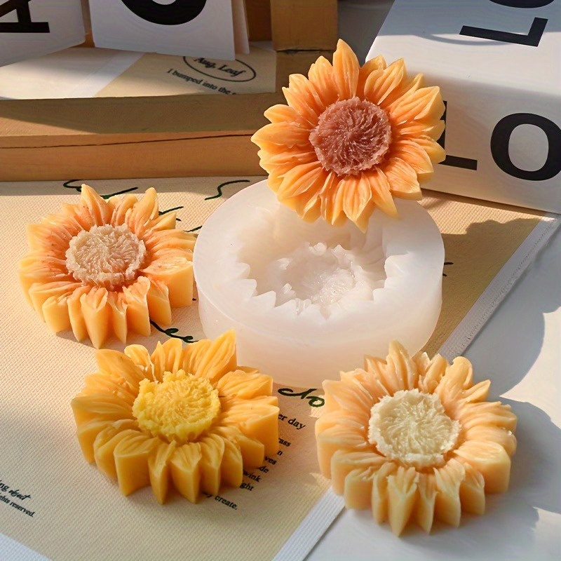 Vibrant 3D Sunflower Silicone  - Soap Making Silicone Molds 评论和价格