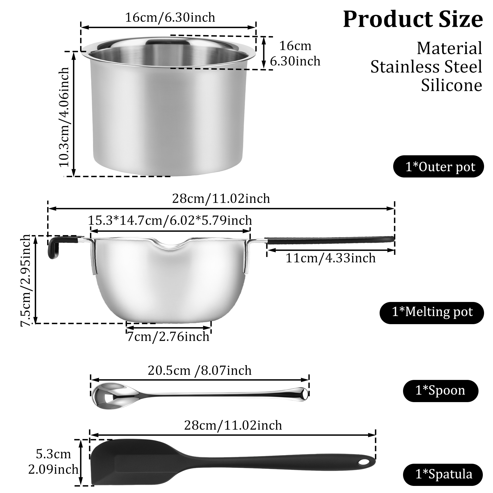 Versatile Double Boiler Pot Se - Soap Making Double Boiler 评论和价格