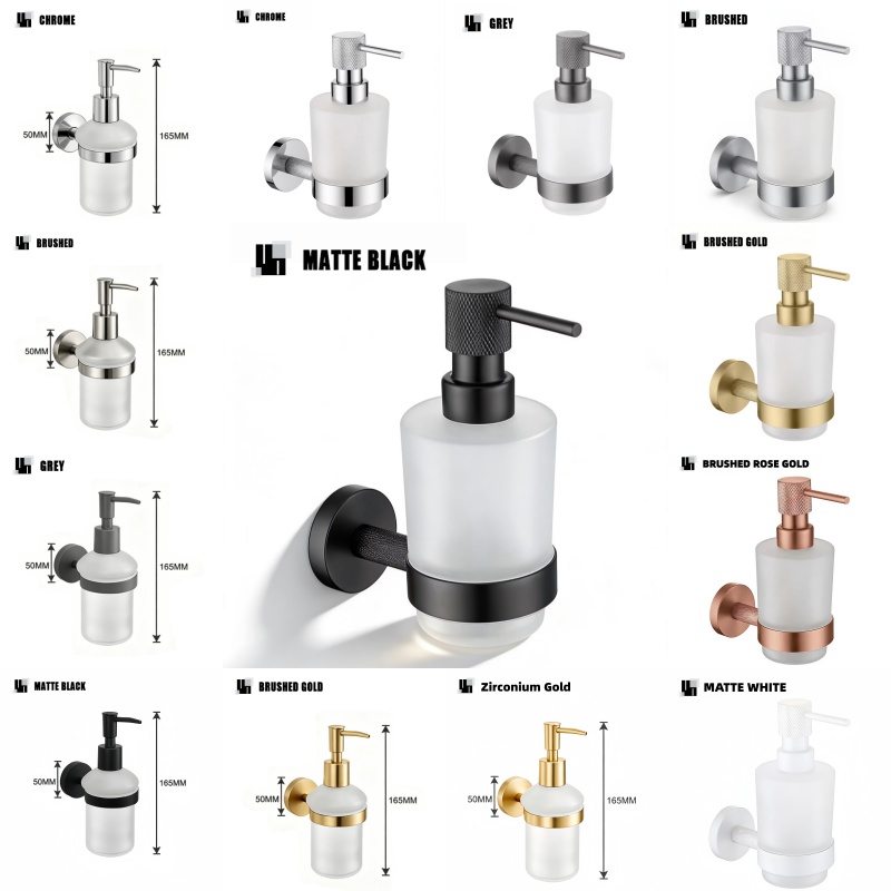 Brushed Nickel Brass Knurled W - Oxide Pigment Soap 评论和价格