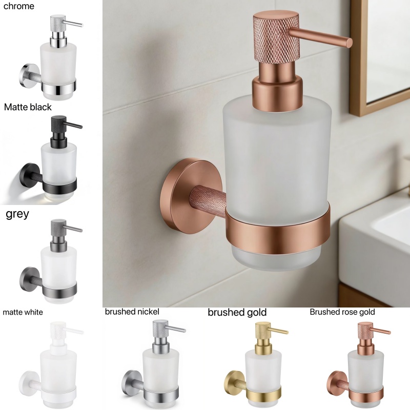 Brushed Nickel Brass Knurled W - Oxide Pigment Soap 评论和价格