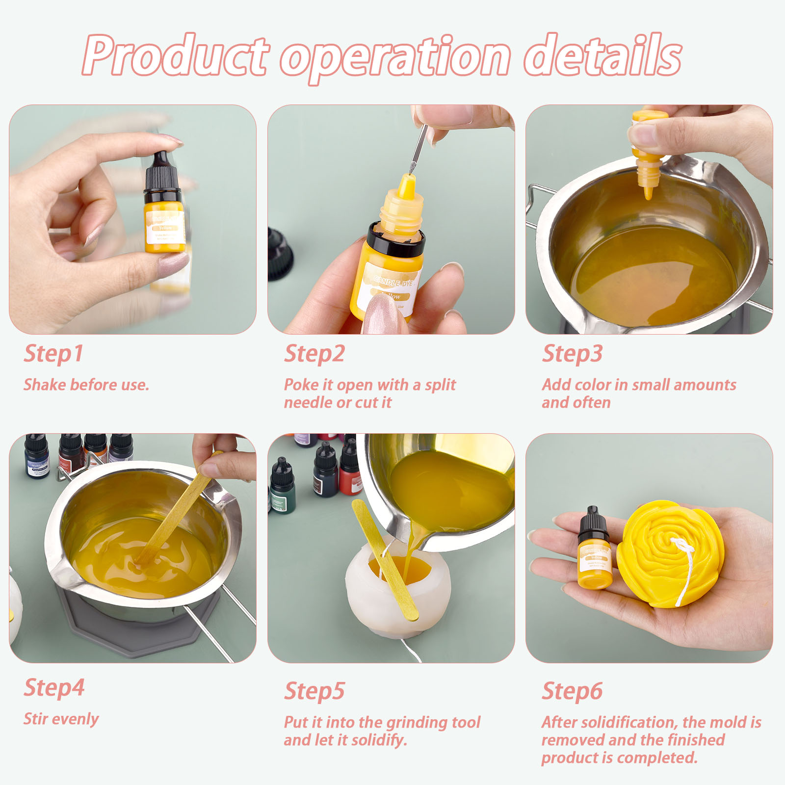 5ml/Bottle Candle Wax Pigment  - Soap Making Ingredients 评论和价格