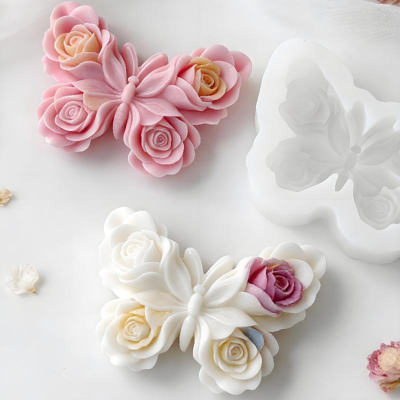 DIY Rose Butterfly Form Silico - Soap Making Silicone Molds 评论和价格